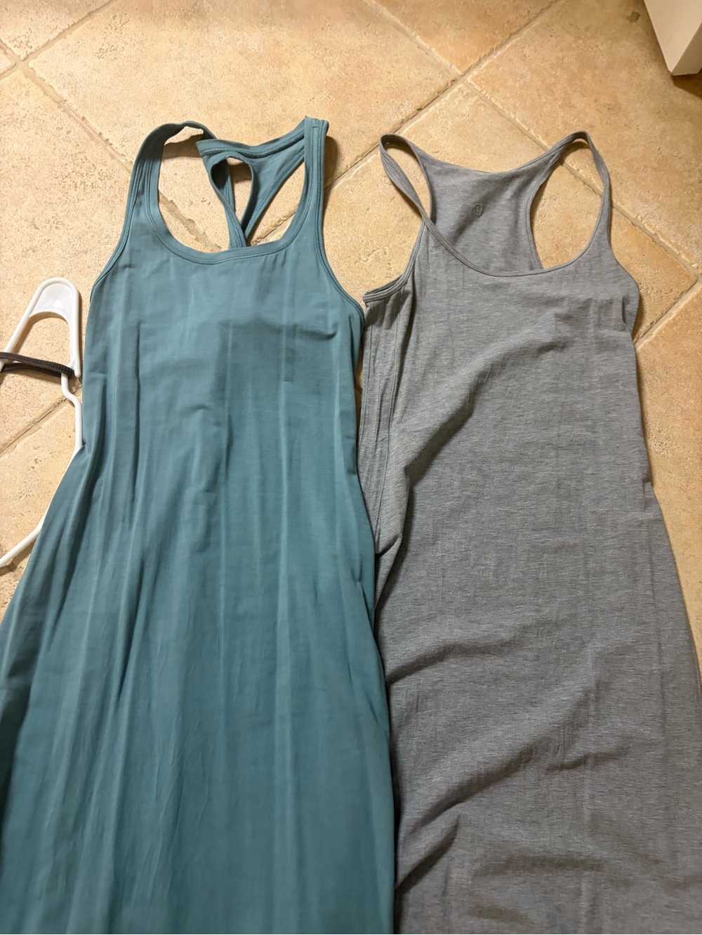 lululemon athletica teal and gray maxi dresses